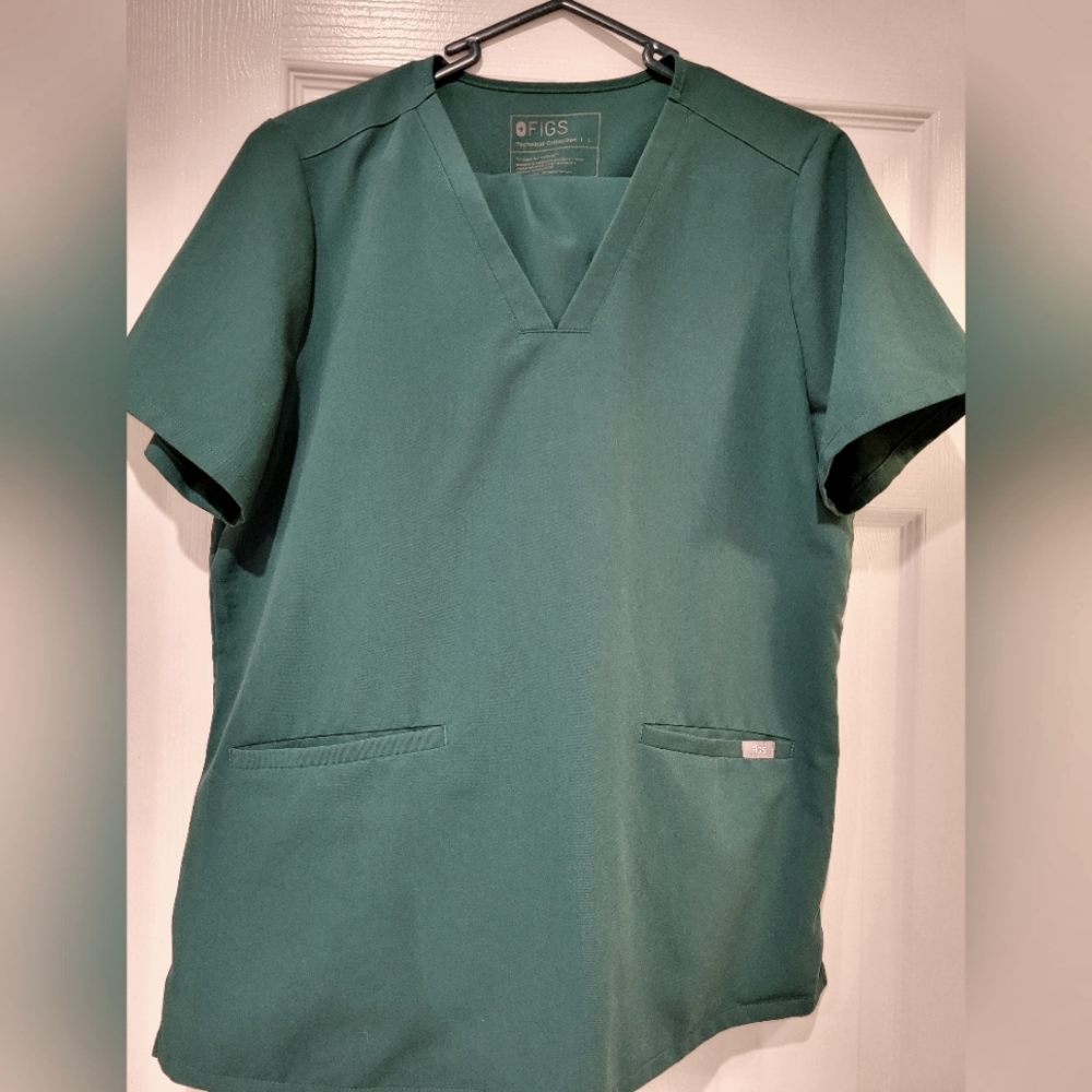 Figs green scrub top.  Excellent condition.